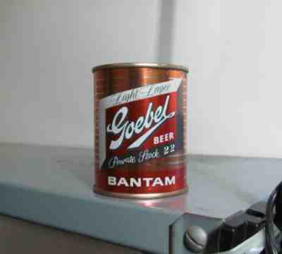 Goebel BANTAM - Flat Top Beer Bar Saloon Can- Detroit MI Michigan - NICE & SHINY