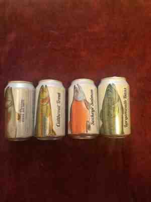 Busch light Fishing Collectable 2016 Beer cans All 4