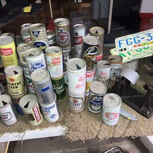 90 Vintage Pull Tab Beer Cans. All Gd Condition. Corona hamms Bosch  Etc