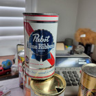 Rare Pabst Red Whit And Blue Flat Top Vanity Lid Beer Can