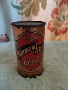 1946 DIAMOND STATE Beer Flat Top Tin Can  WILMINGTON Delaware Del Keglined