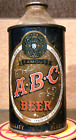 1948 ABC HIGH PROFILE CONE TOP BEER CAN AZTEC BREWING SAN DIEGO CALIFORNIA