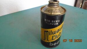Vintage Milwaukee Club Beer Cone Top Can Jos. SSchlitz Brewing Co. Milwaukee Wis