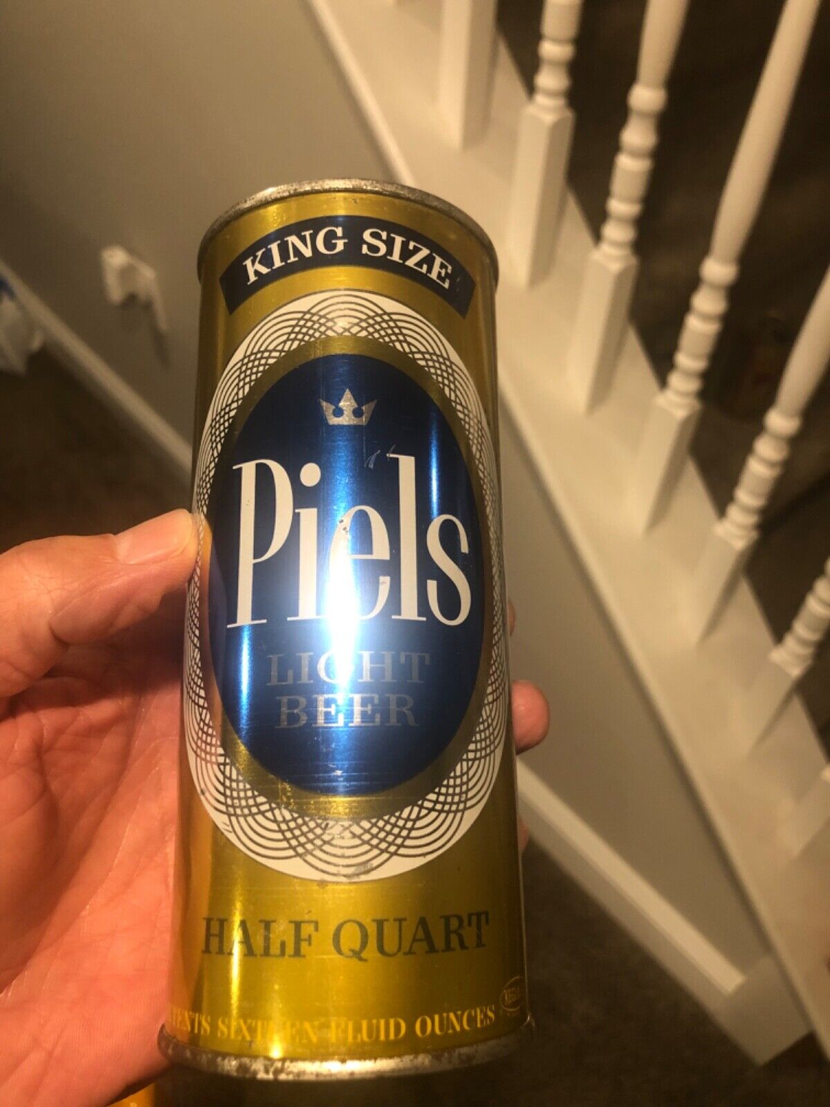 PIELS LIGHT BEER, “KING SIZE”; 16oz FT BEER CAN; BROOKLYN, NY; STUNNING BEAUTY!!