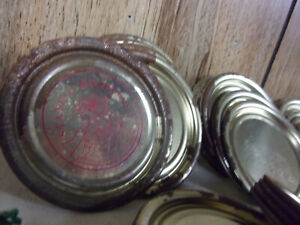 Beer can lids includes 2 MI alcohol tax lids some rusty collectible original