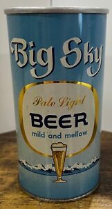 Big Sky Pale Light Beer 11 oz Pull Top Beer Can Great Falls Breweries MT Nice!