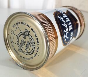 PABST BLUE RIBBON •NICE VANITY LID•FLAT TOP BEER CAN PEORIA HEIGHTS ILLINOIS PBR