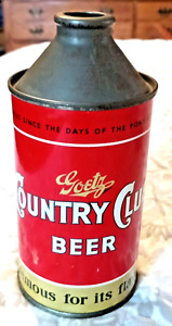 RARE 1940s? GOETZ "Country Club" BEER 12 oz CONE TOP CAN...St Joseph, Missouri
