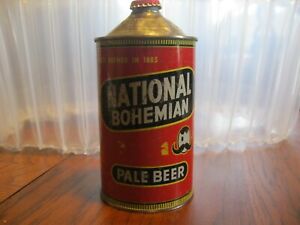 Tough National Bohemian Pale Beer IRTP Quart  Cone Top Beer Can EMPTY CAN