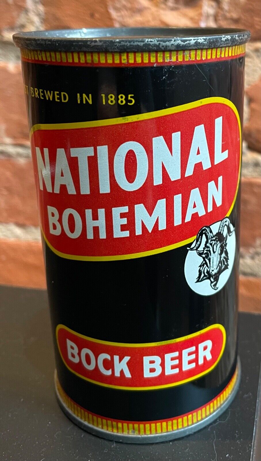 **RARE 1950s National Bohemian Bock indoor flat top beer can from Baltimore MD!