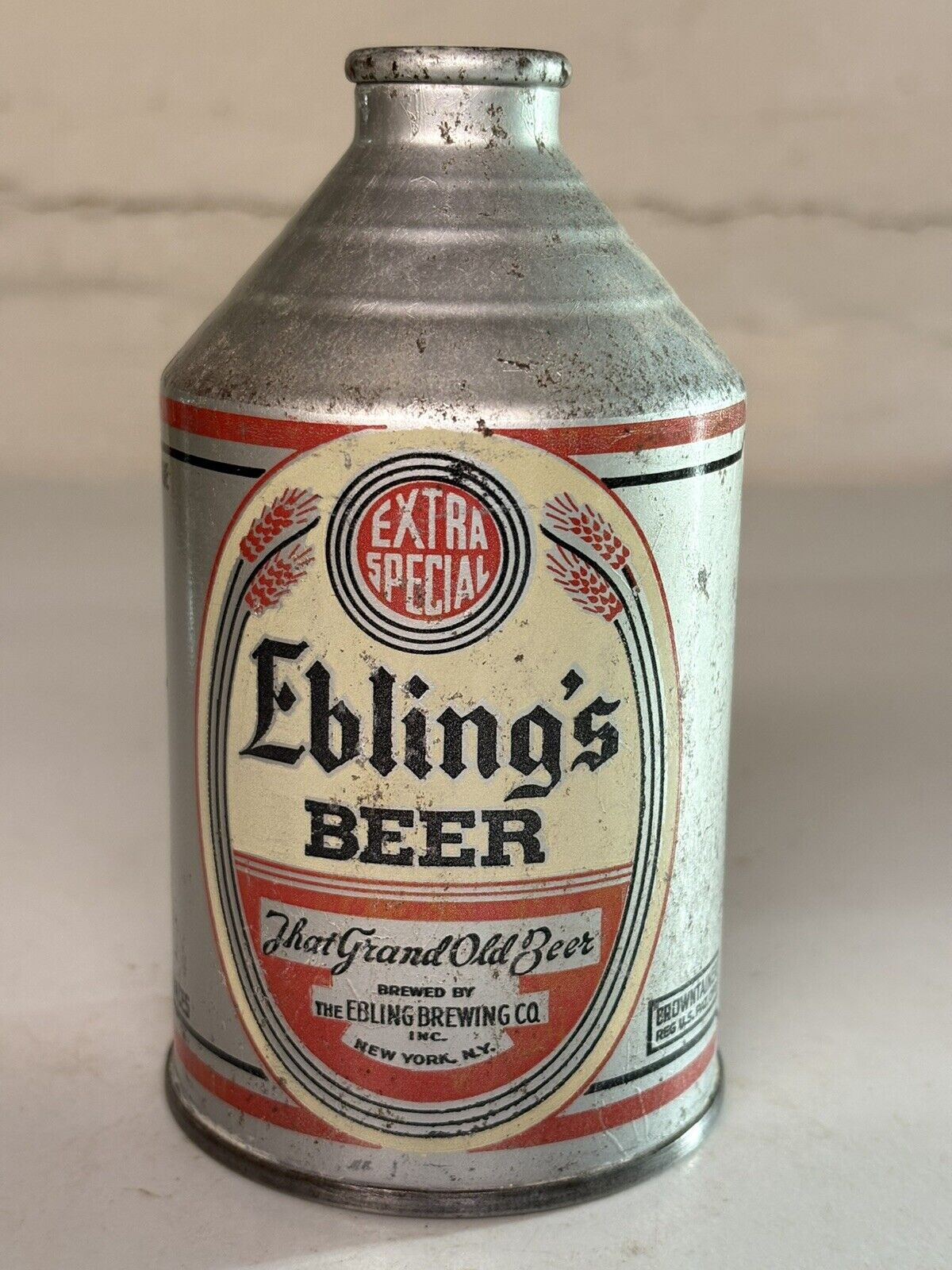 “Nice” Ebling’s Beer 12 Oz. Crowntainer New York, New York “Tough!”
