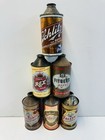 LOT OF 6: VINTAGE CONE TOP EMPTY BEER CANS(Grain Belt Schlitz Falstaff & More)
