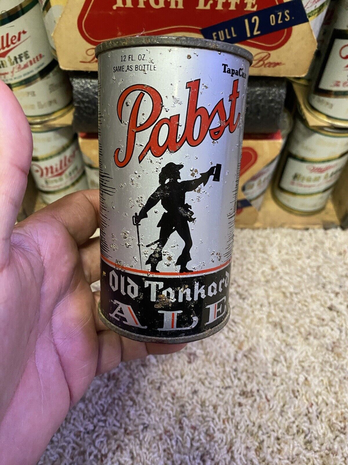 Pabst Old Tankard Ale  flat top beer can Milwaukee wi rare can