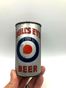 Nice 12oz BULL'S EYE (OI & IRTP) Flat Top Beer Can Golden West Brewing Oakland
