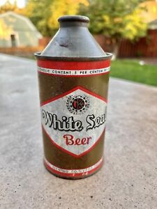 Vintage Graphic Kiewel’s White seal  5% Cone Top Beer Can-Little Falls Mn