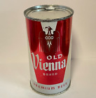 OLD VIENNA PREMIUM BEER FLAT TOP CAN CHICAGO ILLINOIS Metallic Red - STUNNING!