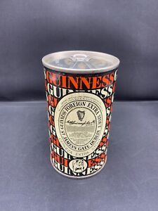 Rare Vintage Steel Guinness Beer Can Old Orange Black Extra Stout Bulldog