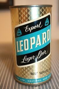 LEOPARD Export Lager Beer 12 oz. 1960's flat top - Hastings, New Zealand