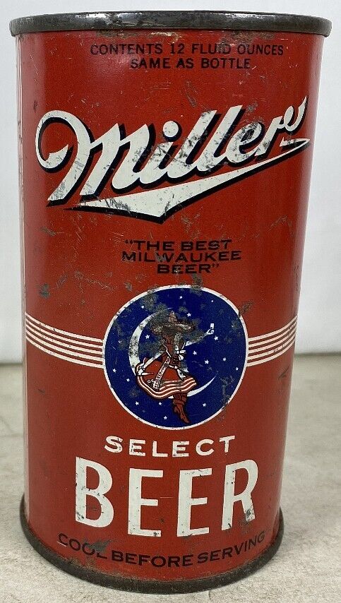 Vintage 1930's Flat Top Miller Select Beer OI Opening Instruction Milwaukee, WI