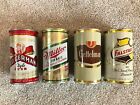 Old German, Miller, Gettleman, and Falstaff flat top beer cans