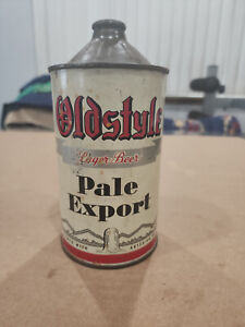 1 Quart Cone Top Oldstyle Pale Export Lager Beer Can Silver Springs BrewingEMPTY
