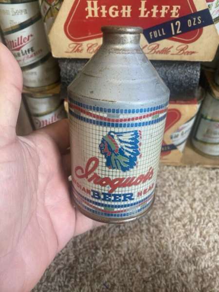 Iroquois Crowntainer Beer Can Cone Top Iroquois  Brewing Co Buffalo NY Rare
