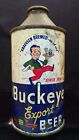 BUCKEYE EXPORT BEER - MID 1940'S - 12OZ IRTP HIGH PROFILE CONE TOP CAN - TOLEDO