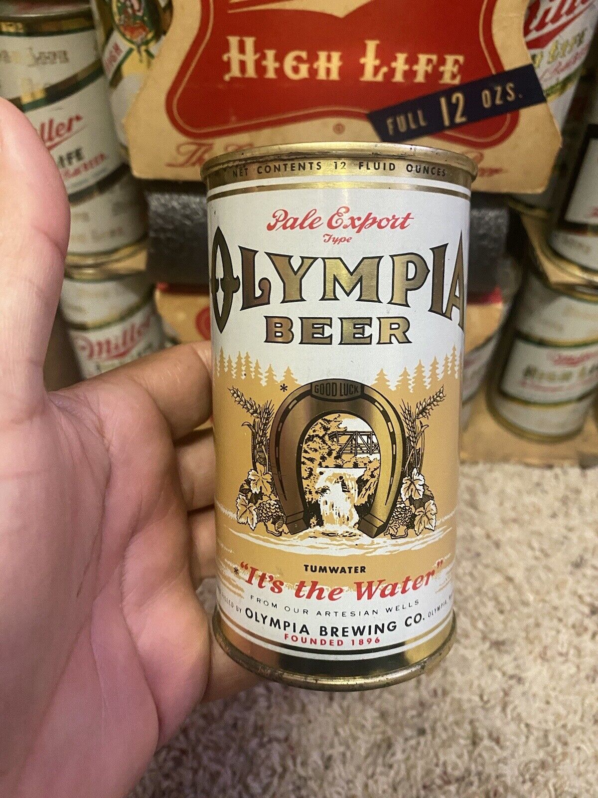 Olympia Flat Top Beer Can Olympia Brewing Co Olympia Wa Vanity Top Old