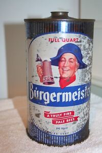 Burgermeister PALE BEER 32 oz. 1950's Quart cone top - San Francisco, California