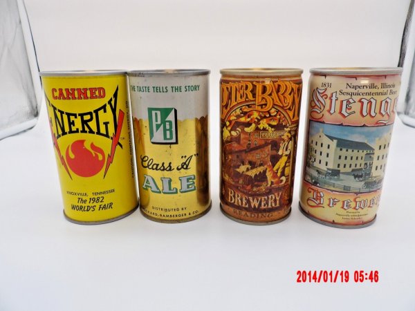 4 Vintage Beer Can Collection