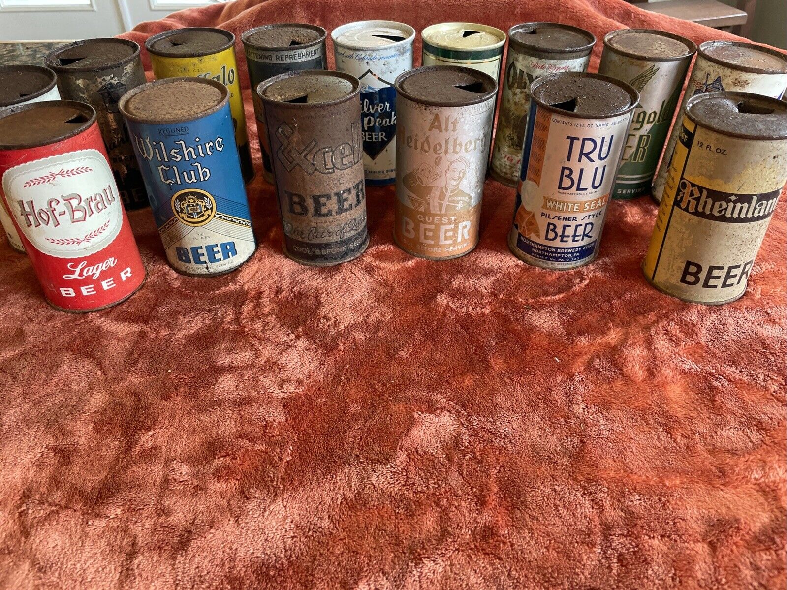 VTG Lot 15 Pull Tab Beer Cans **Buffalo Manhattan Silver peak Best Beer Acme Etc