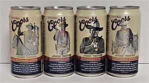 1997 COORS Beer - JOHN WAYNE 4 CAN SET - CAVALRYMAN - COWBOY - LAWMAN - RANCHER