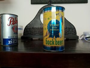 Pabst Blue Ribbon Bock Beer flat top beer can, Newark, NJ