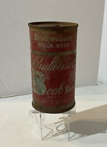 Budweiser BOCK Beer 12 oz. Flat Top Steel Anheuser Busch St. Louis Mo.
