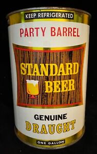 STANDARD BEER GENUINE DRAUGHT PARTY BARREL - MID 1960'S - ONE GALLON CAN