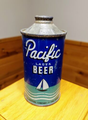 Nice Pacific Low Profile Cone Top Beer Can - Rainier - Good Color!!!