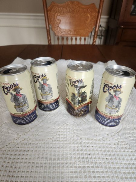 John Wayne "An American Original' Set of 4 Beer Cans 3 Empty/1 Unopened