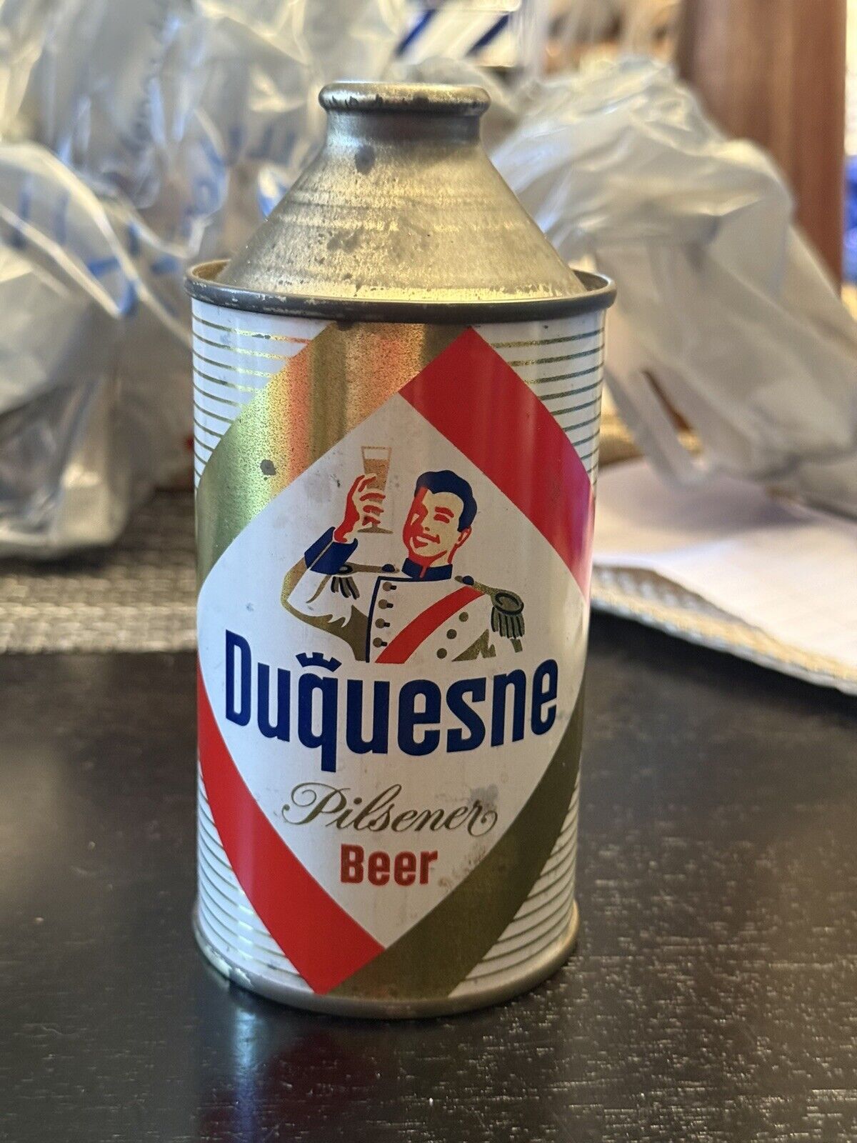 Old Original Duquesne Cone Top Beer Can Exc Cond.