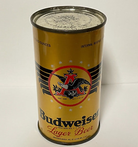 BUDWEISER LAGER BEER Flat Top Can OPENING INSTRUCTIONS OI  3.2 LID  St Louis MO