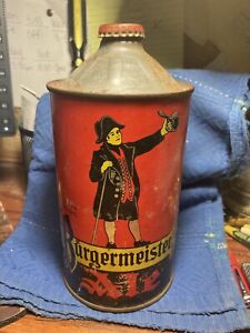 Vintage 32oz Burgermeister Ale Cone Top Beer Can NICE