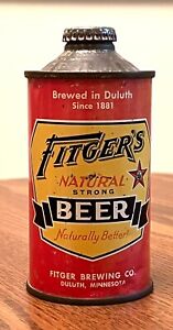 *Clean* Fitger's Natural Strong Low Profile Cone Top Beer Can-USBC# 162-11