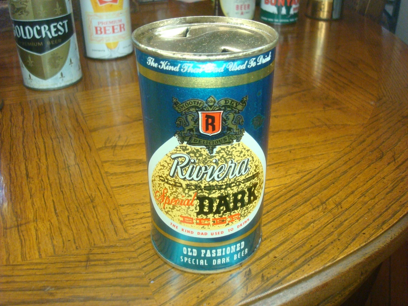 VERY RARE RIVIERA OLD FASHIONED DARK BEER FLAT TOP BEER CAN ATLANTIC CHICAGO IL