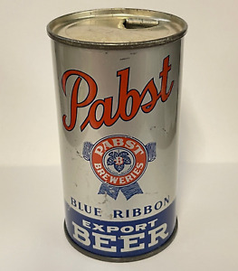 PABST BLUE RIBBON EXPORT BEER Flat Top Can OPENING INSTRUCTIONS  IRTP  OI EMPTY