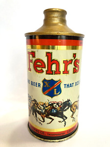 Vintage Fehr's X/L 12oz. Cone Top Beer Can, Horse Race Scene, Louisville, KY