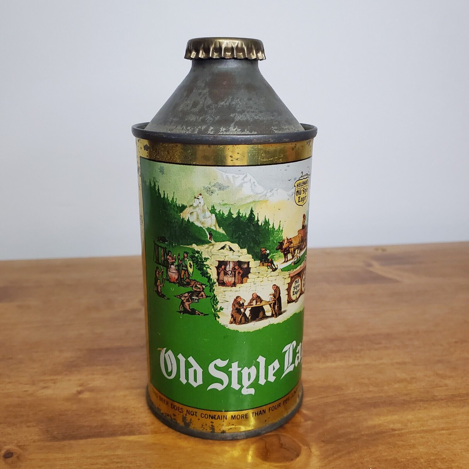 OLD STYLE LAGER Cone Top Beer Can