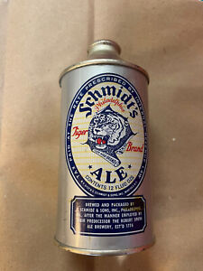 1930s Schmidt’s Tiger Head Brand Ale 12oz Cone Top Beer Can -Fantastic Condition