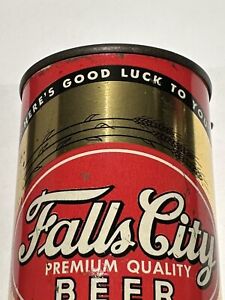 Falls City Canco Opening Instructions Here's Good Luck To You Keglined Beer Can