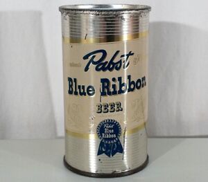 PABST BLUE RIBBON •TOUGH NON-IRTP• FLAT TOP BEER CAN MILWAUKEE WISCONSIN PBR OLD