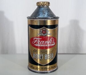 FRANK'S ROOT BEER CONE TOP SODA CAN PHILADELPHIA PENNSYLVANIA VINTAGE PA ANTIQUE