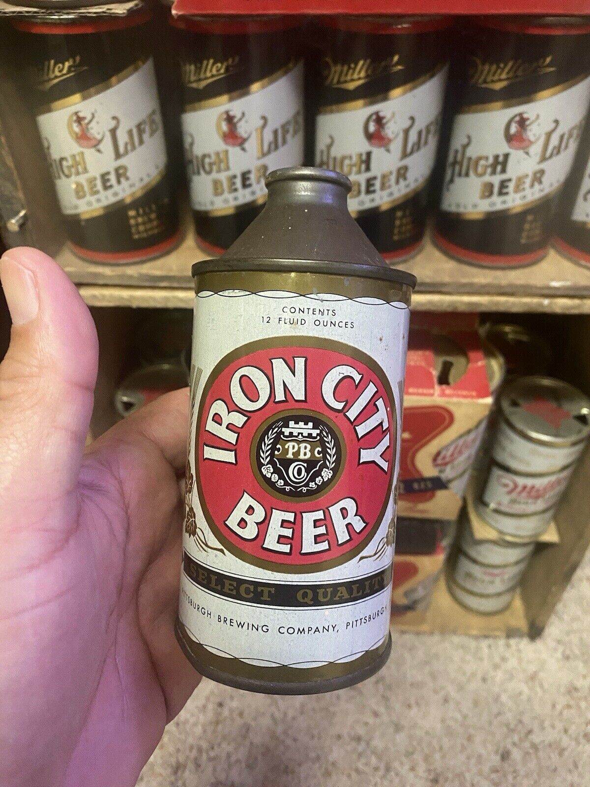 Iron City Cone Top Beer Can Pittsburgh Brewing Co Pittsburgh Pa Old